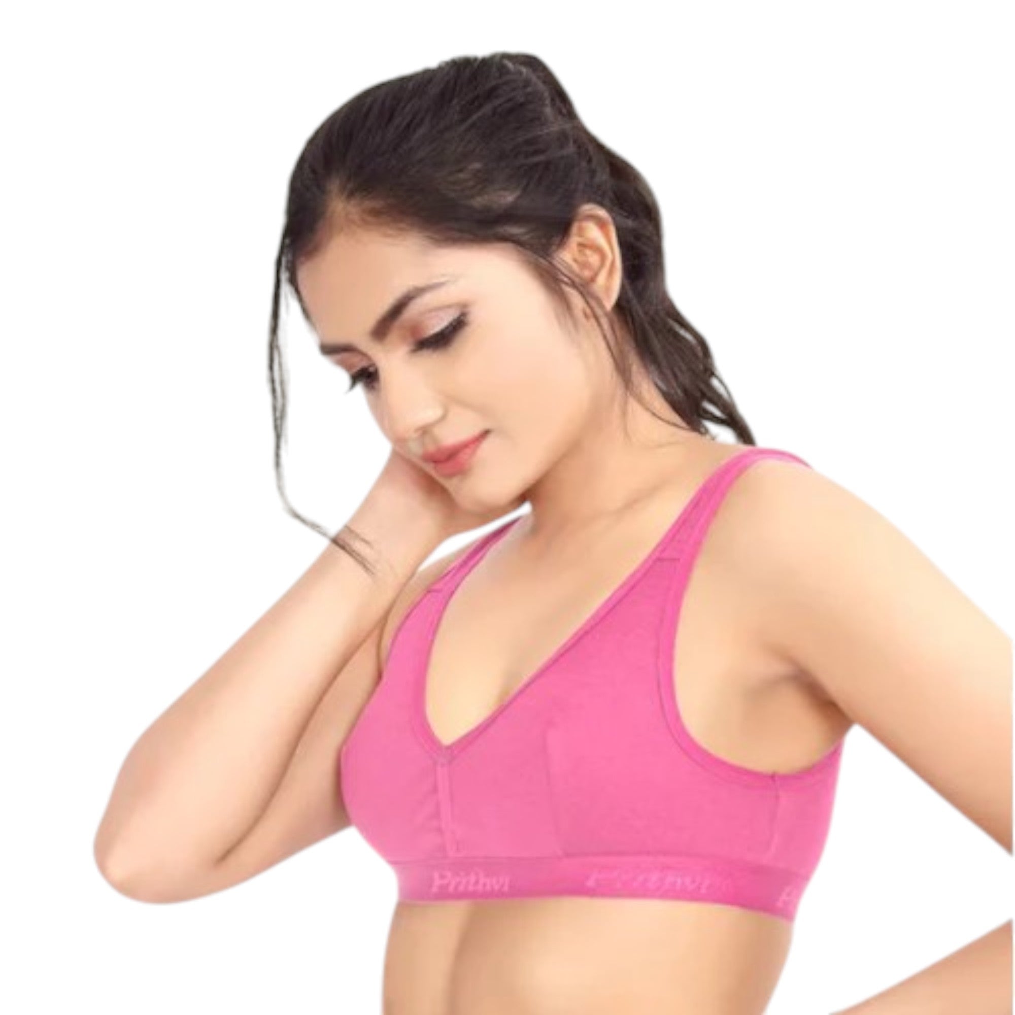 Prithvi Acty  Bra, Seamed Cup, Full Coverage, Non-Padded,Wire Free (Random Colours)