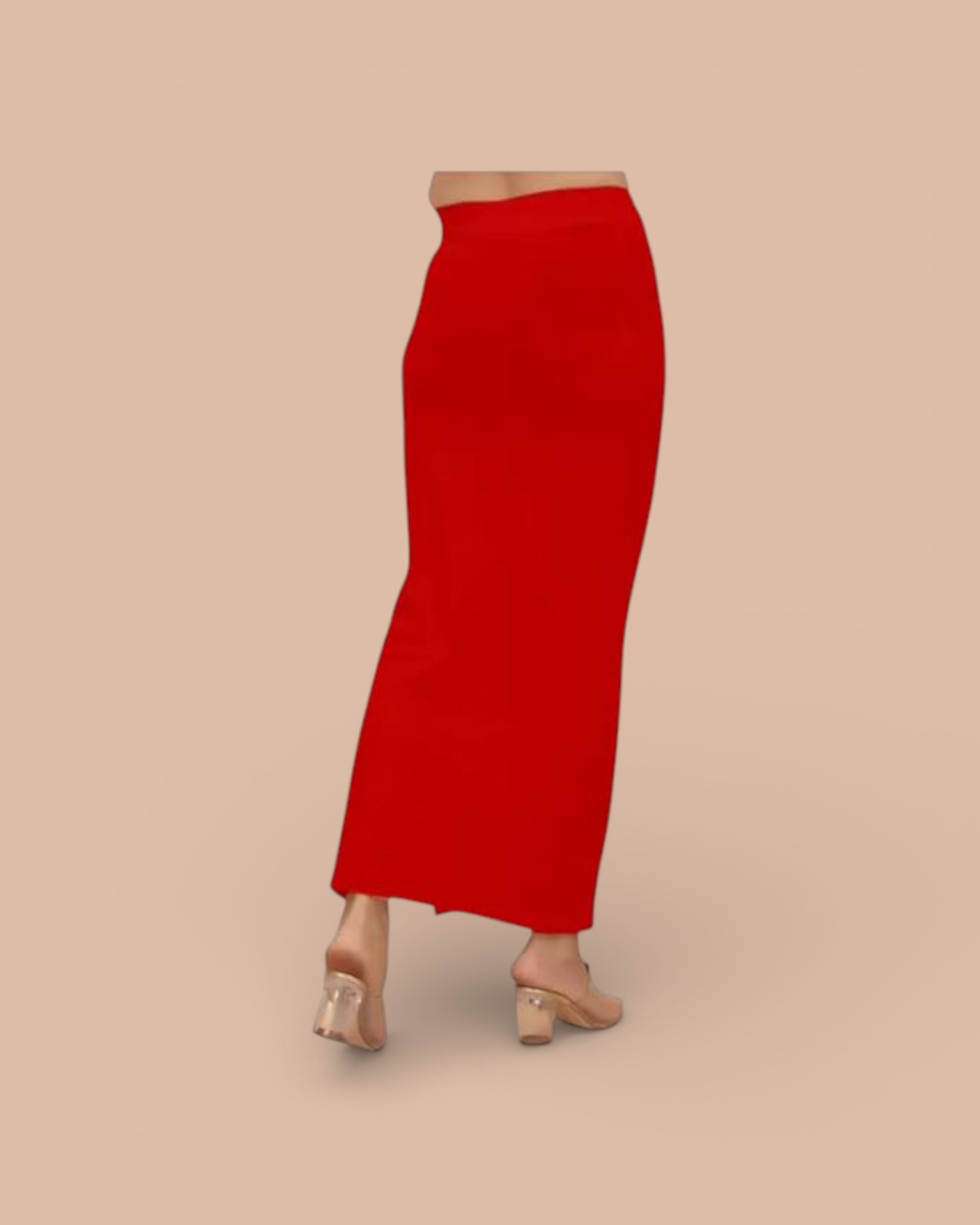 Blended Stretchable Saree Shapewear Petticoat, Skirts, Spandex Saree Shapewear for Women and Girl's Petticoat with Side Slit