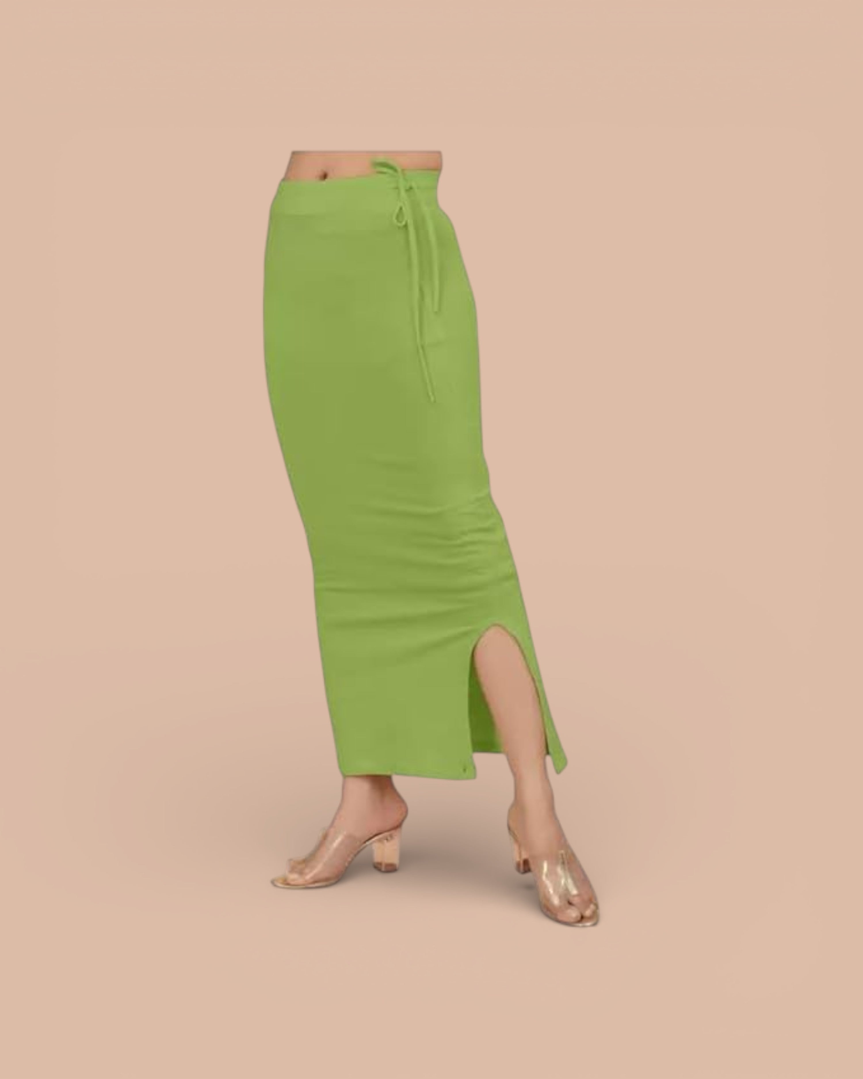 Blended Stretchable Saree Shapewear Petticoat, Skirts, Spandex Saree Shapewear for Women and Girl's Petticoat with Side Slit