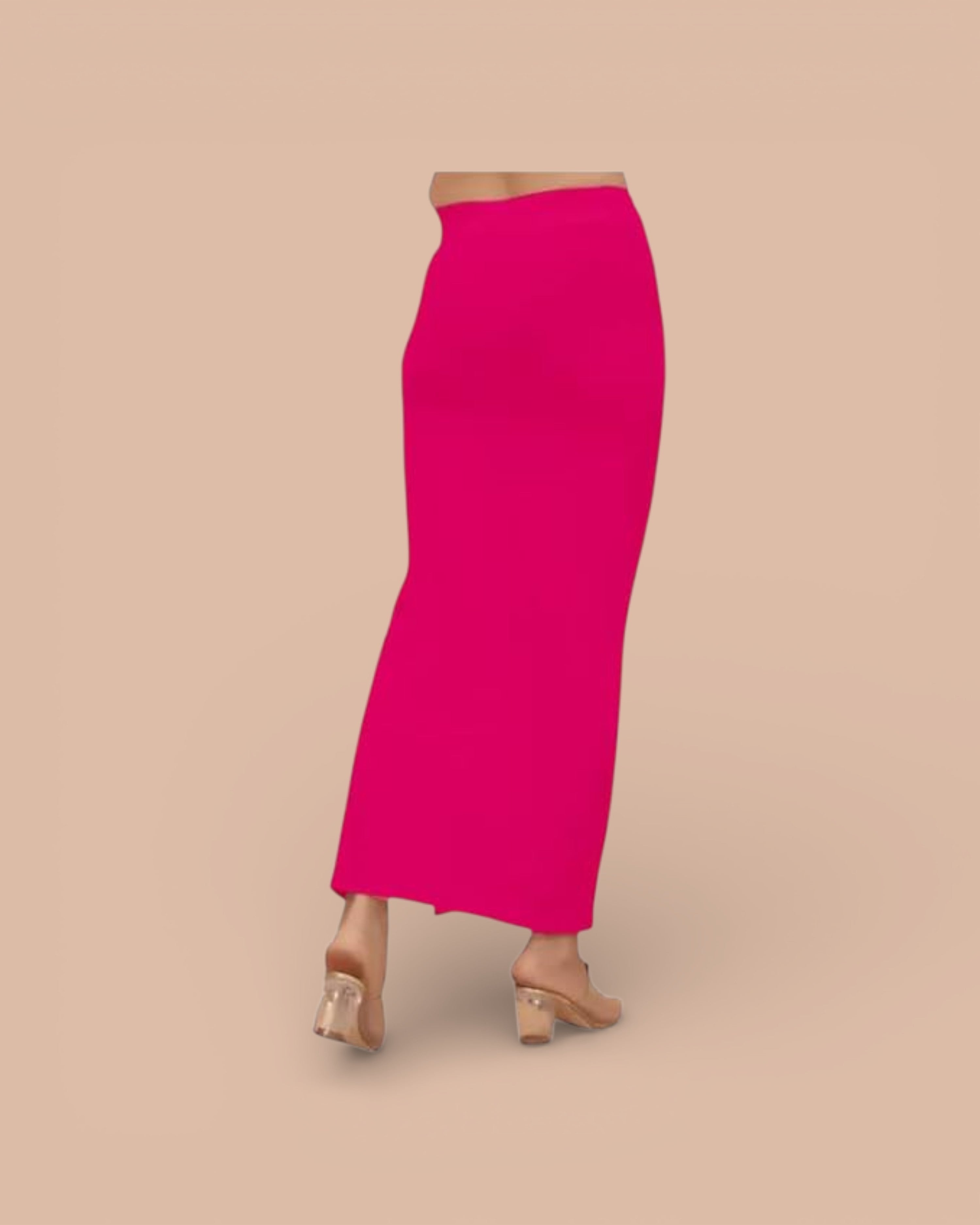 Blended Stretchable Saree Shapewear Petticoat, Skirts, Spandex Saree Shapewear for Women and Girl's Petticoat with Side Slit