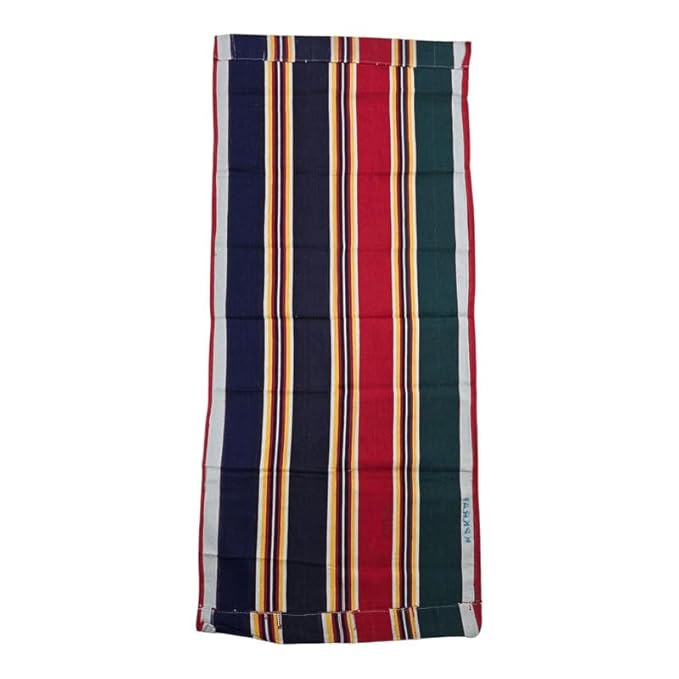 Adjustable Hemmed Side Bordered Cotton Canvas Cloth for Traditional Wooden Easy Chair – Stitched and Ready to Use-Single Layered (Size - 20 x 52 inch, Multicolor)