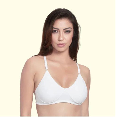 Prithvi Rosni Bra Seamless Cup Full Coverage | Wire Free | Pack of 3 | White ,Black & Skin |