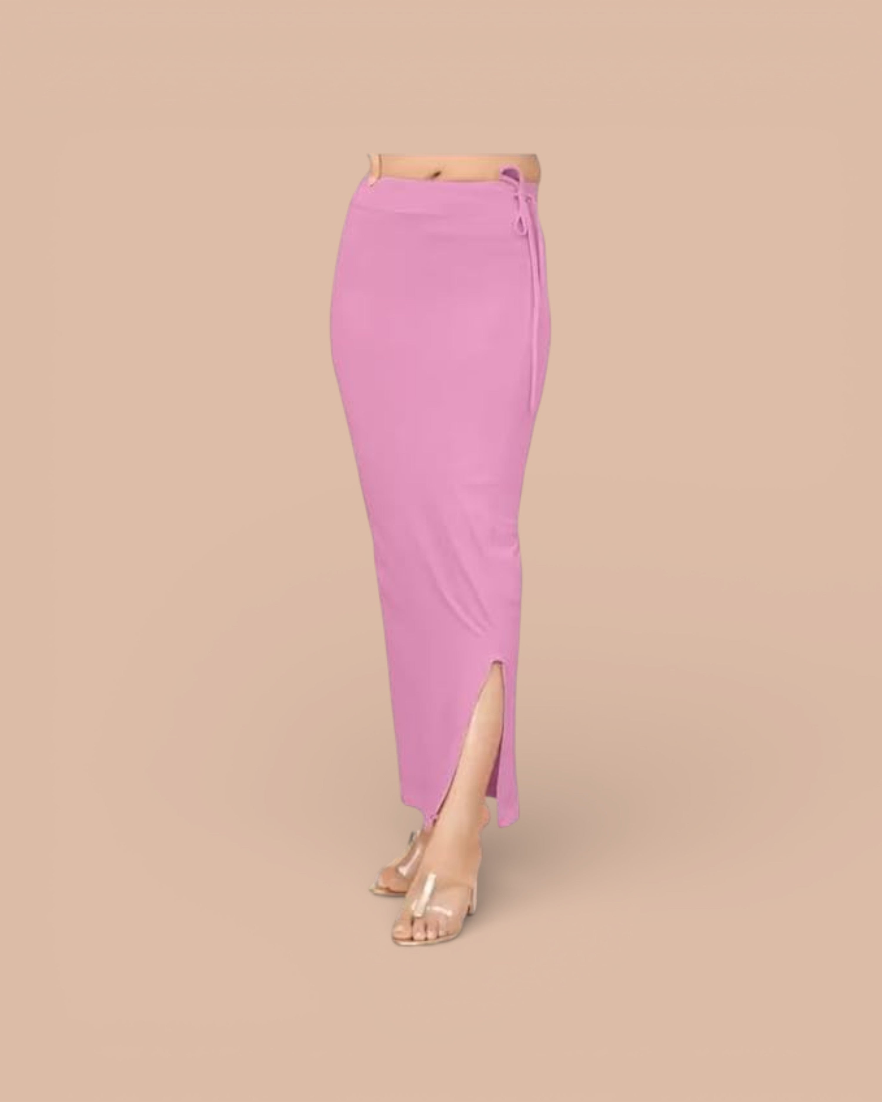 Blended Stretchable Saree Shapewear Petticoat, Skirts, Spandex Saree Shapewear for Women and Girl's Petticoat with Side Slit