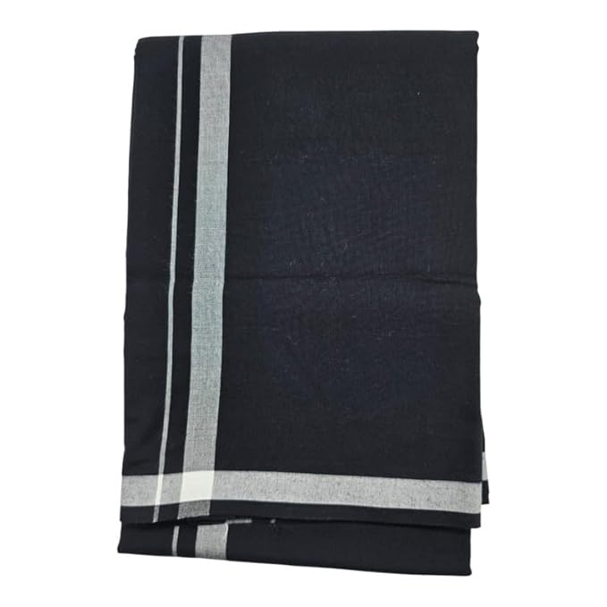 Men Linen Cotton Traditional, Dhoti with Towel (Free Size) | Iyyapan Sami lungi | Combo of Dhoti and Towel for Men