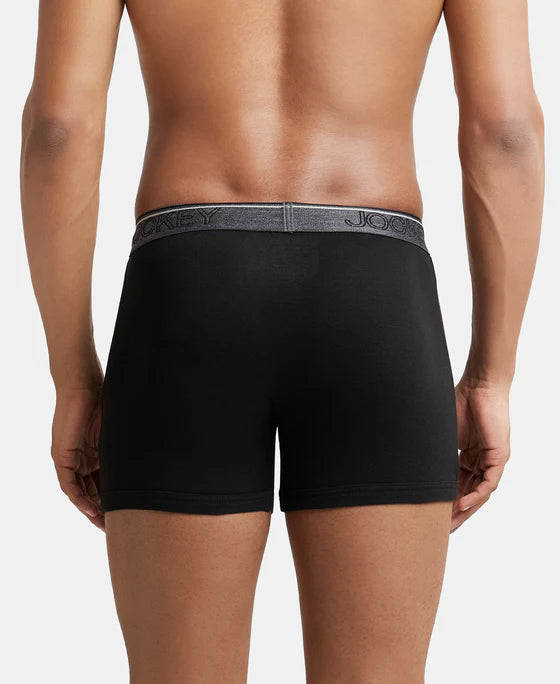 Jockey 8009 Men's Super Combed Cotton Rib Solid Boxer Brief with Ultrasoft Waistband (Pack of 1)