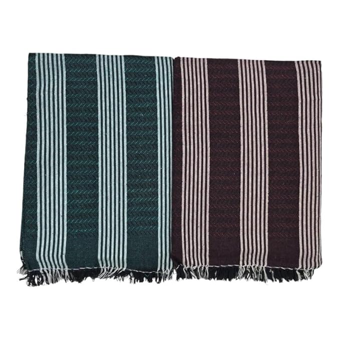 Single Size Pure Cotton Blanket for Daily Use | Soft Light-Weight Bed Blanket | Throw and Fancy Design Blanket for All Weather (60 X 90 Inch, Multicolor Stripes)