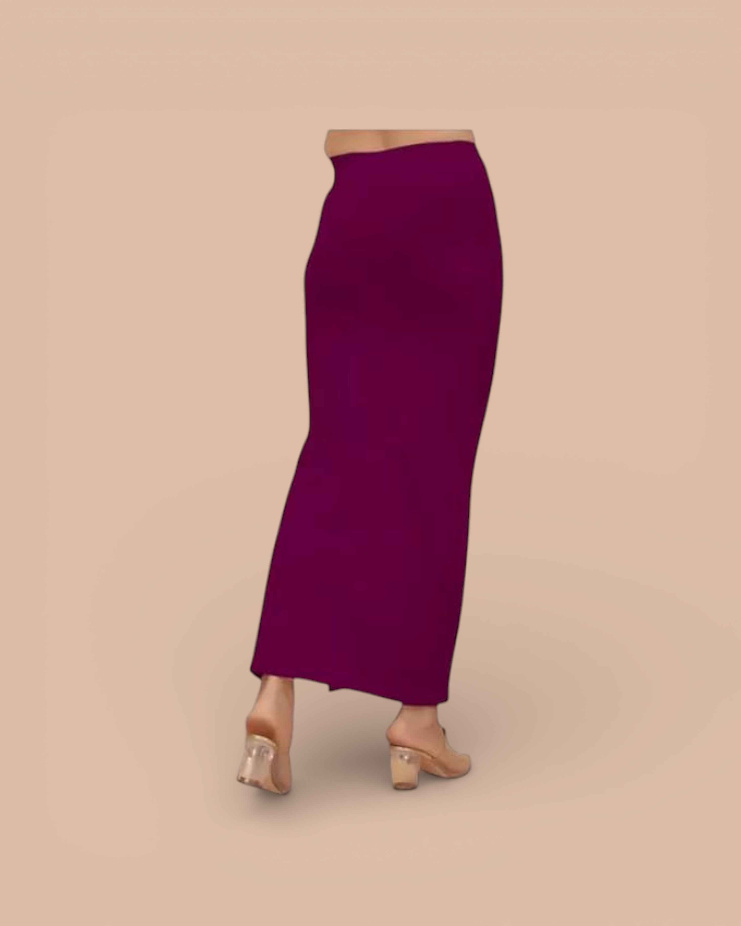 Blended Stretchable Saree Shapewear Petticoat, Skirts, Spandex Saree Shapewear for Women and Girl's Petticoat with Side Slit