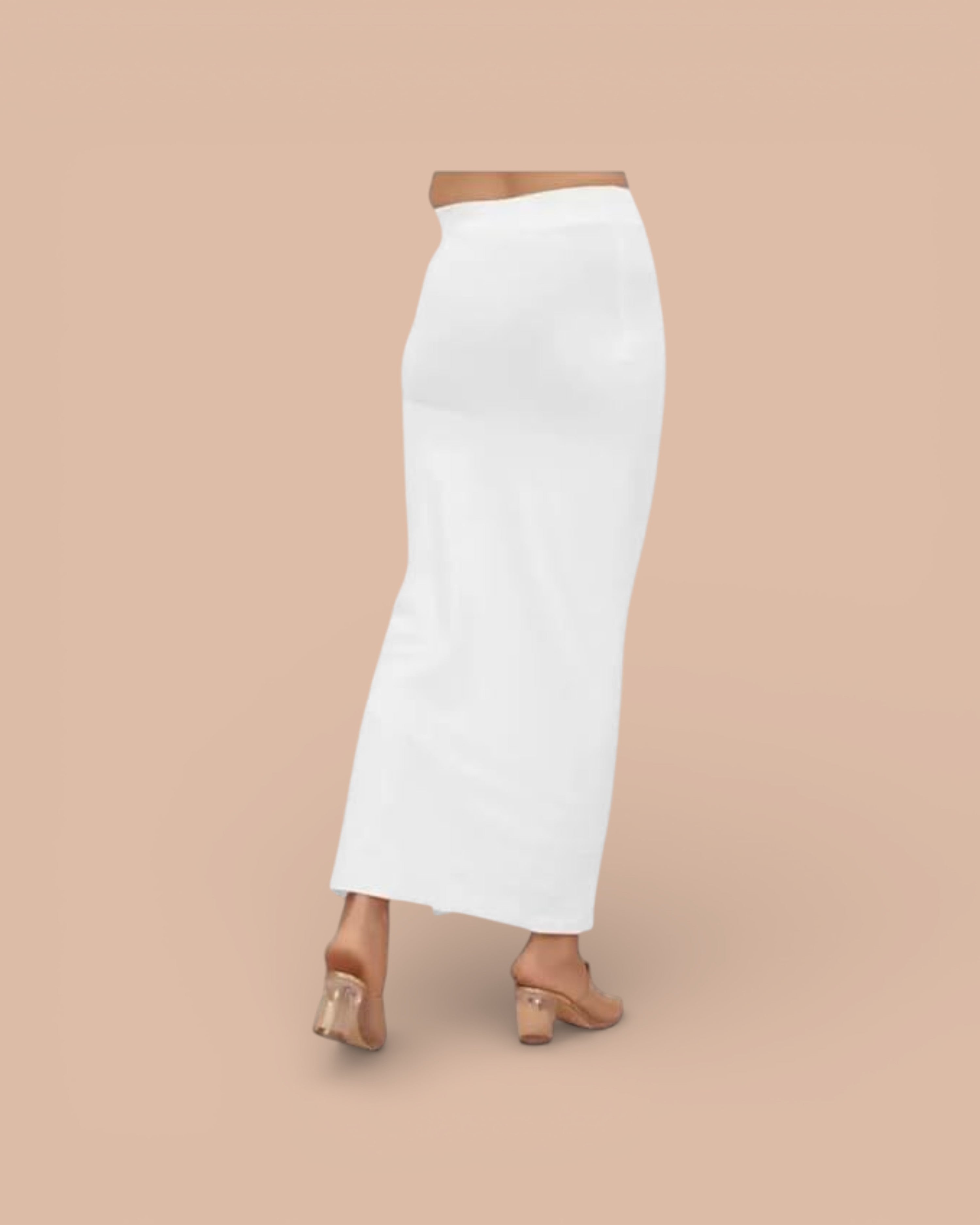 Blended Stretchable Saree Shapewear Petticoat, Skirts, Spandex Saree Shapewear for Women and Girl's Petticoat with Side Slit