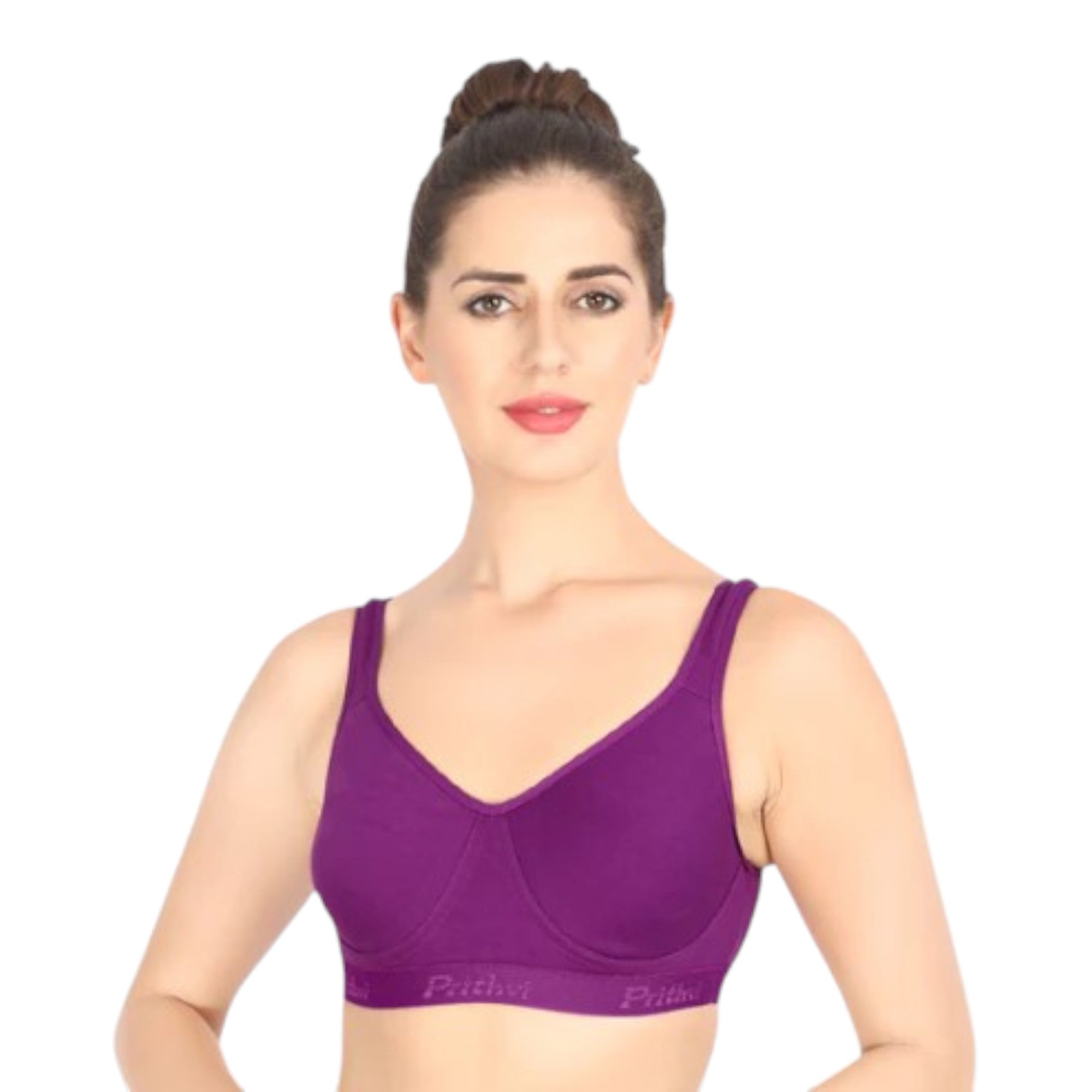 Prithvi Women T-Shirt Bra Non Wired Seamless Pushup - Seamless Cup, Full Coverage, Soft Cup for T-Shirt, Dress (Random Colours)