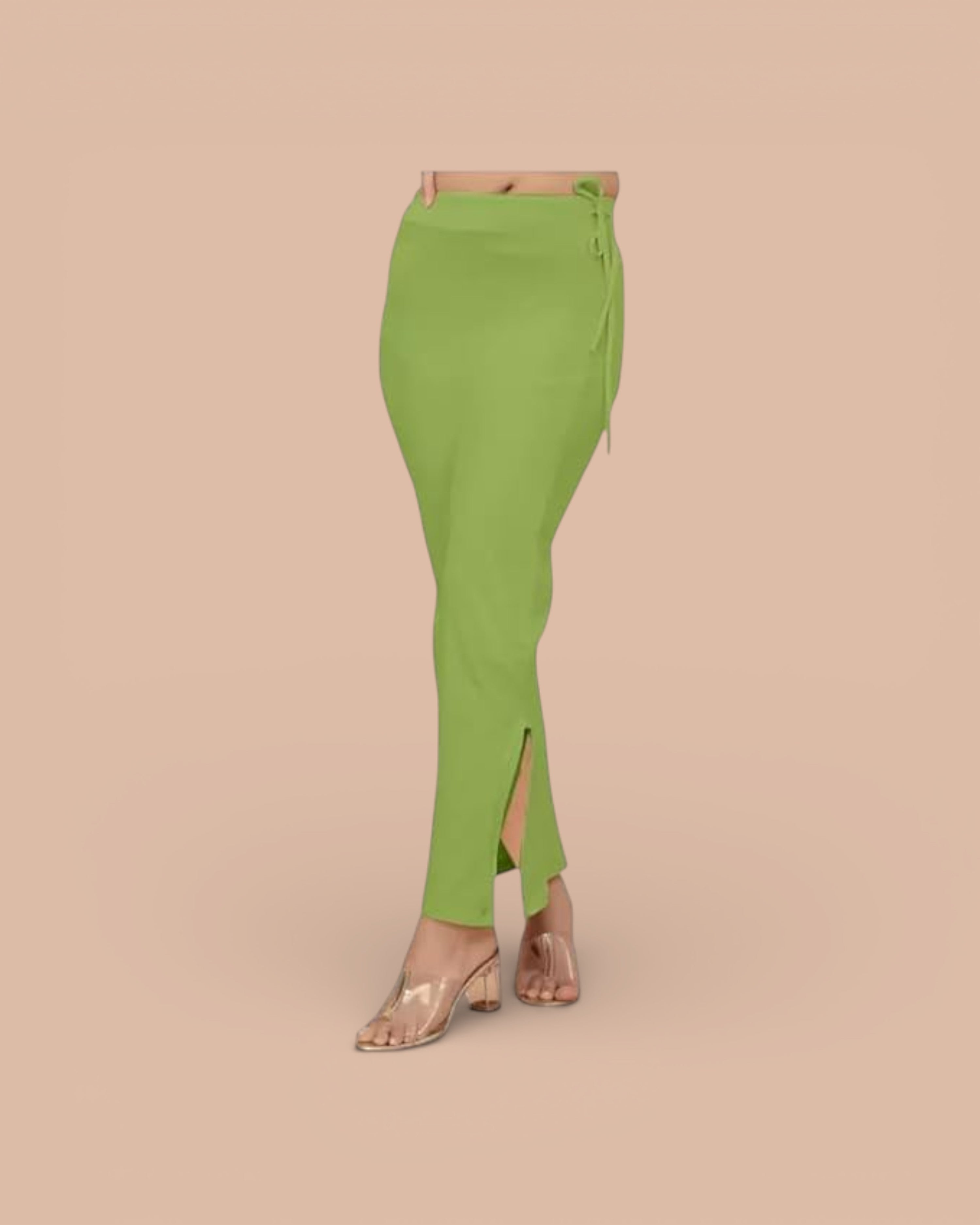 Blended Stretchable Saree Shapewear Petticoat, Skirts, Spandex Saree Shapewear for Women and Girl's Petticoat with Side Slit