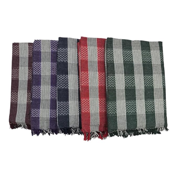 Single Size Pure Cotton Blanket/Solapur Chaddar/Cotton Bedsheet for All Weather Daily use Checkered Multicolor Family Pack (60x90 inches -)