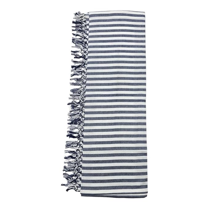 Bath Premium Cotton Towels | Light Weight Turkish Style Stripe Bath Towels for Men | (30 X 65 CM, Large Size) Striped Pattern Towels