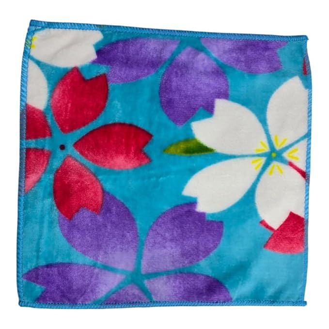 Soft Baby Face Towels – Pack of 12 | 25x25 cm | 400 GSM Super Absorbent & Skin-Friendly Washcloths for Kids, Women & Newborns | Multicolor Printed Handkerchief Set (Flower)