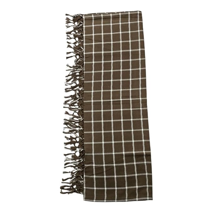 Bath Premium Cotton Towels | Light Weight Turkish Style Checks Bath Towels for Men | (30 X 65 CM, Large Size) Luxuriously Soft & Checks Pattern Towels