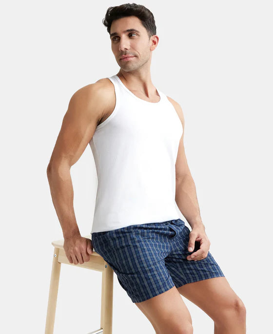 Jockey 8820 Men's Super Combed Cotton Round Neck Half Sleeved Vest with Extended Length for Easy Tuck (Pack of 3)