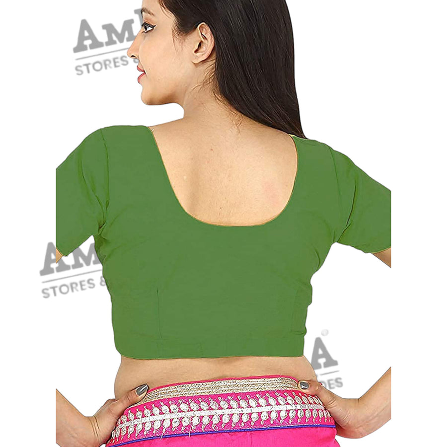 Women's Cotton Solid Short Sleeve Blouse