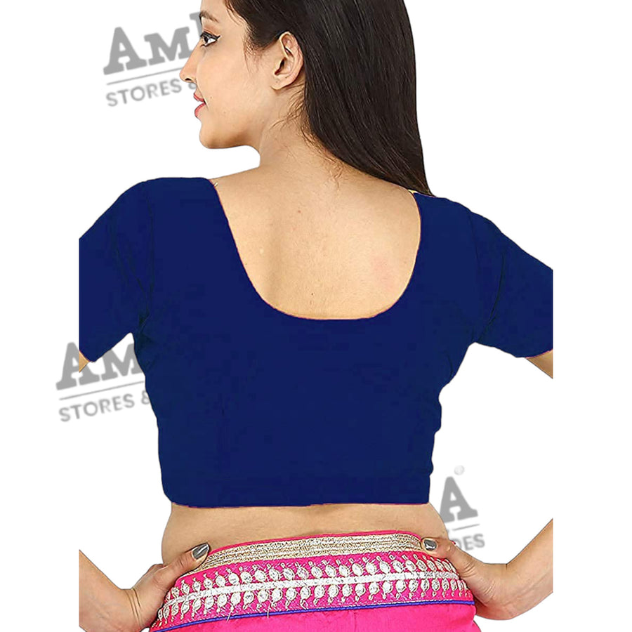 Women's Cotton Solid Short Sleeve Blouse