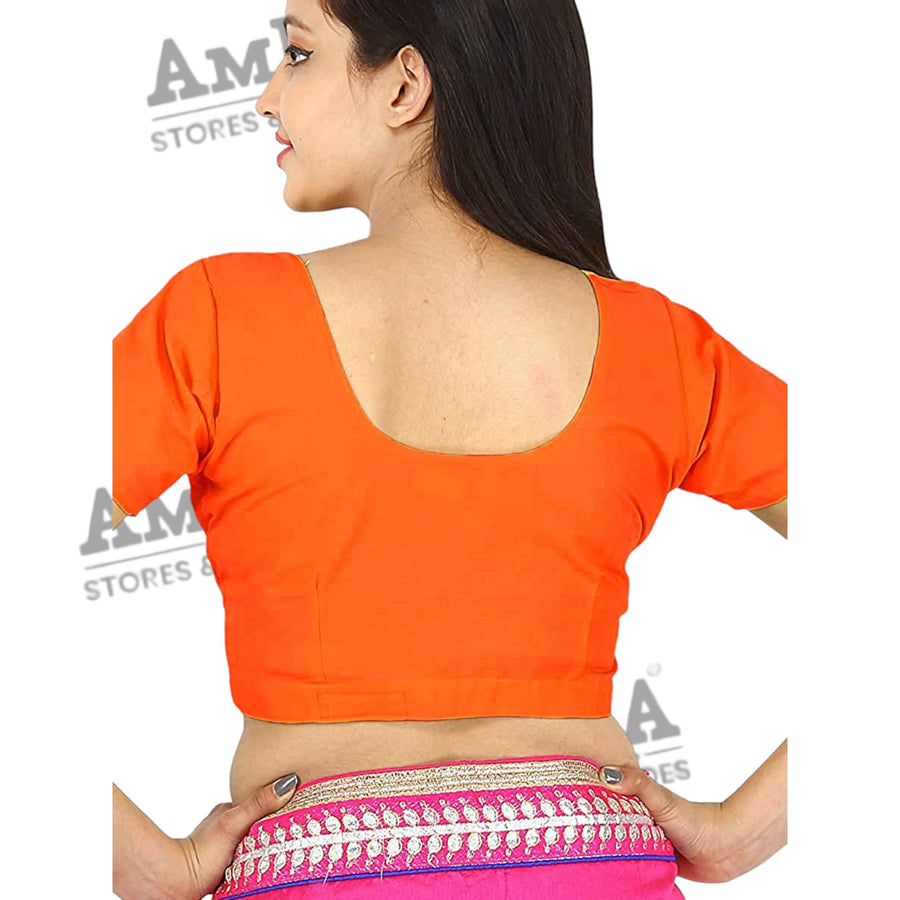 Women's Cotton Solid Short Sleeve Blouse