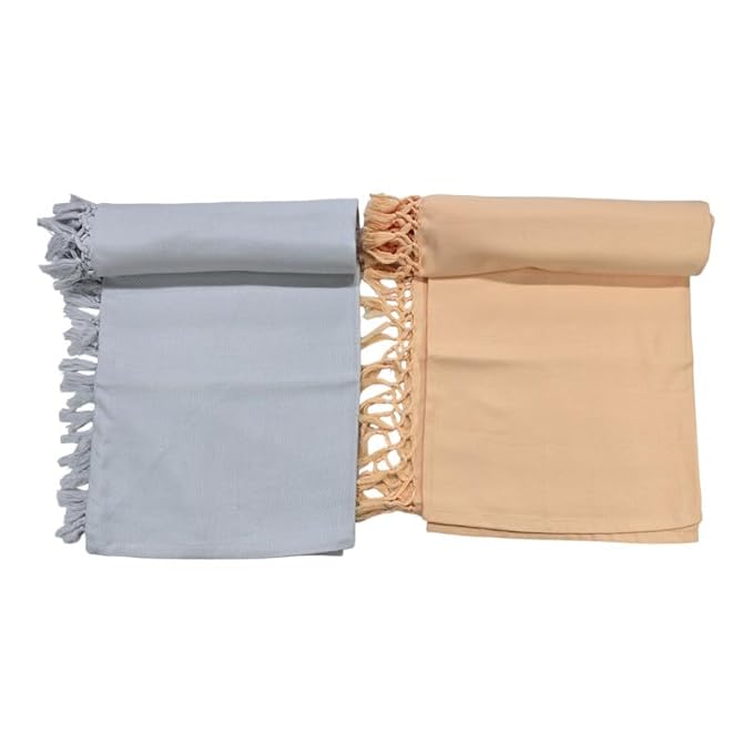 Bath Premium Plain Cotton Towels | Light Weight Turkish Style Stripe Bath Towels for Men | (30 X 65 CM, Large Size) Plush & Solid Pattern Towels