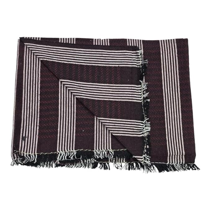 Single Size Pure Cotton Blanket for Daily Use | Soft Light-Weight Bed Blanket | Throw and Fancy Design Blanket for All Weather (60 X 90 Inch, Multicolor Stripes)