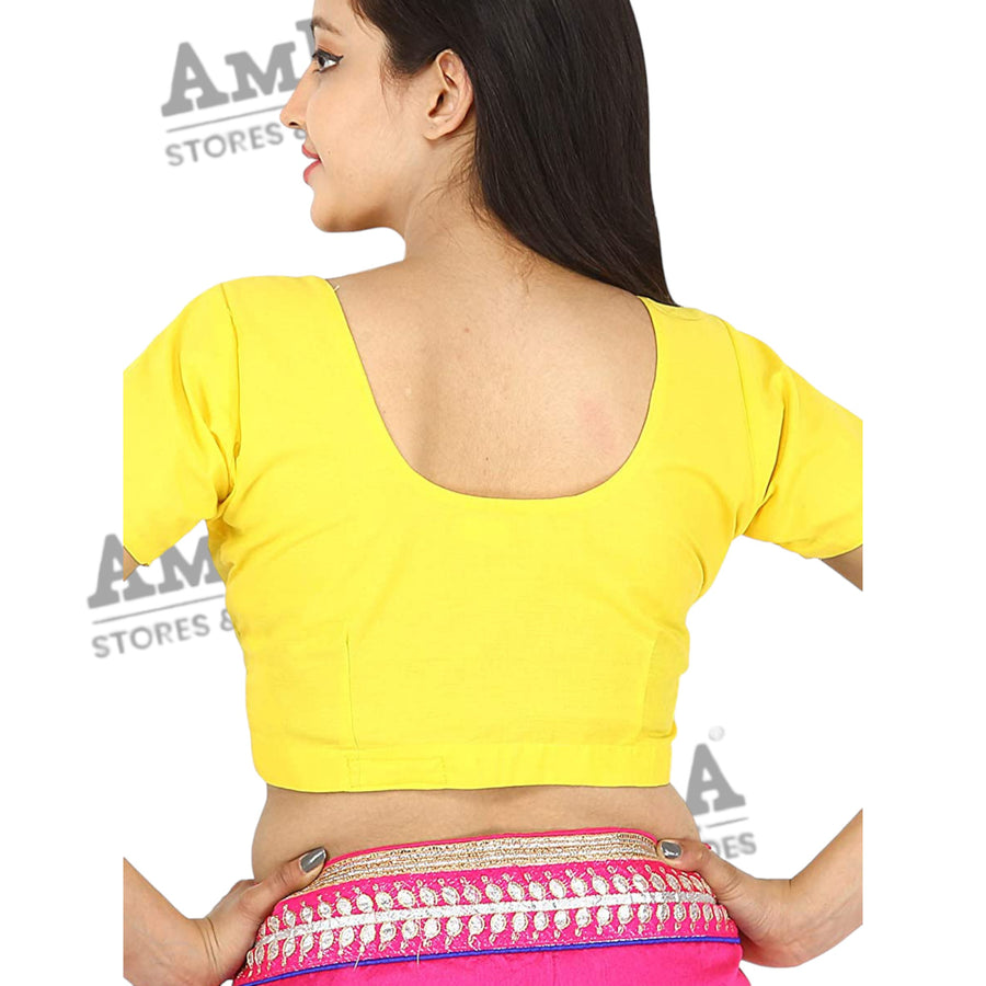 Women's Cotton Solid Short Sleeve Blouse