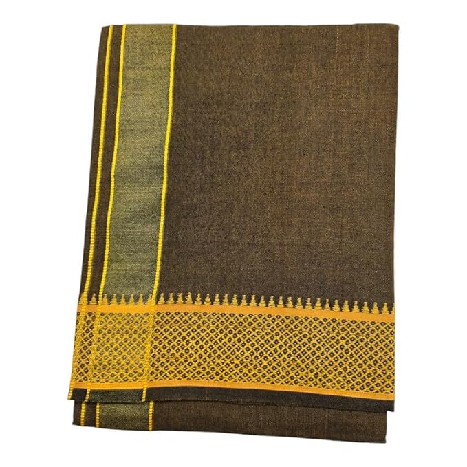 Cotton Color Dhotis for Men | Devotional or Temple Wear Dhoti | Mundu for Men | Padayappa Border Dhoti for Puja, Festivals, Religious and Casual Home Wear