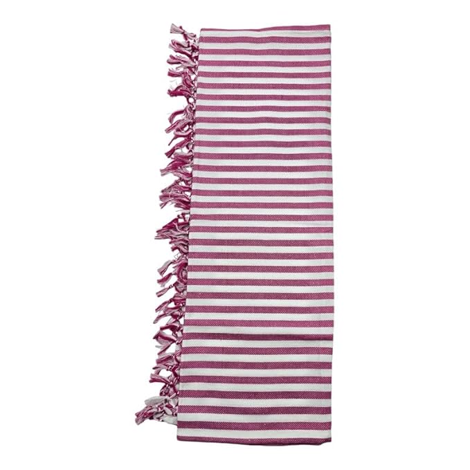 Bath Premium Cotton Towels | Light Weight Turkish Style Stripe Bath Towels for Men | (30 X 65 CM, Large Size) Striped Pattern Towels