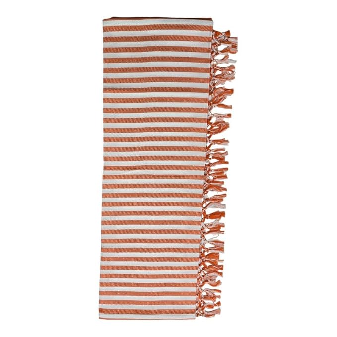 Bath Premium Cotton Towels | Light Weight Turkish Style Stripe Bath Towels for Men | (30 X 65 CM, Large Size) Striped Pattern Towels