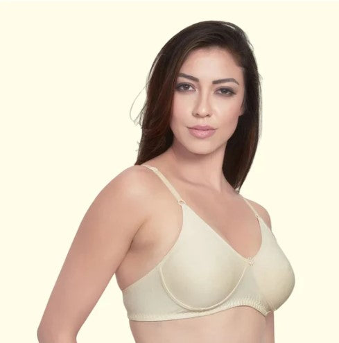 Prithvi Rosni Bra Seamless Cup Full Coverage | Wire Free | Pack of 3 | White ,Black & Skin |