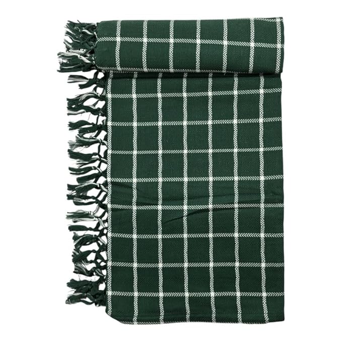 Bath Premium Cotton Towels | Light Weight Turkish Style Checks Bath Towels for Men | (30 X 65 CM, Large Size) Luxuriously Soft & Checks Pattern Towels