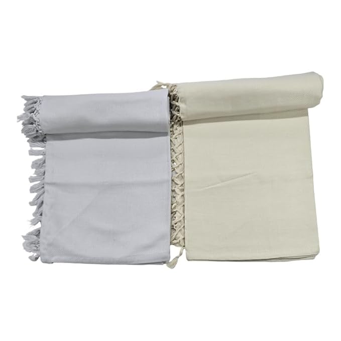 Bath Premium Plain Cotton Towels | Light Weight Turkish Style Stripe Bath Towels for Men | (30 X 65 CM, Large Size) Plush & Solid Pattern Towels