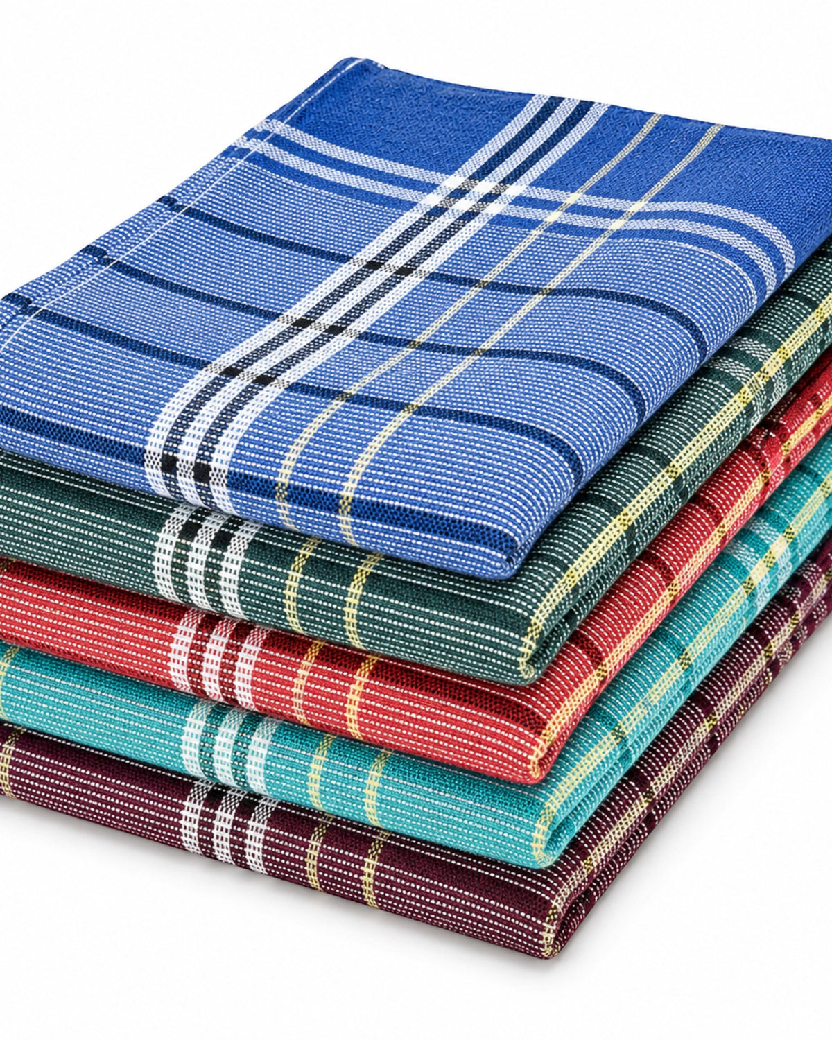 Ambika multicolour twin thread Eralai pure cotton bath towels 30 x 60 inches pack of 5