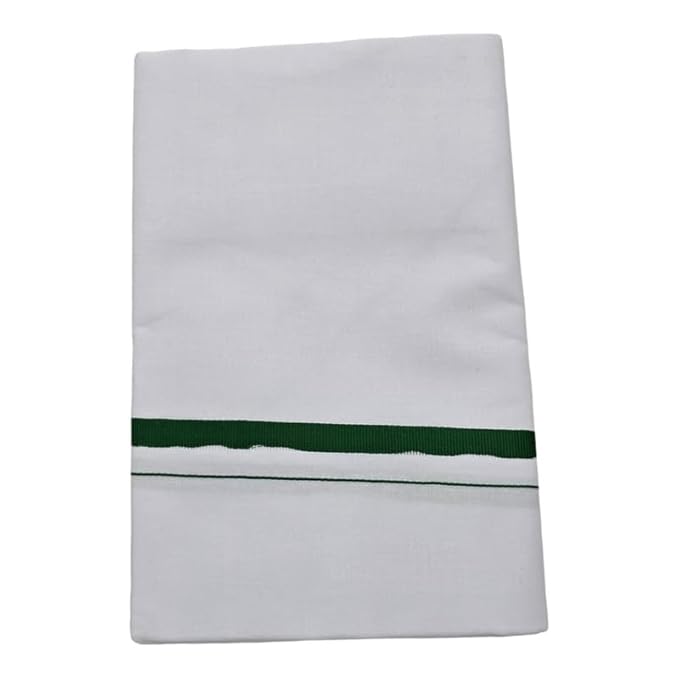 Pure Cotton White Dhoti With Colour Border for Men's | Dhoti for Pooja, Weddings and Other Festivel Occasions