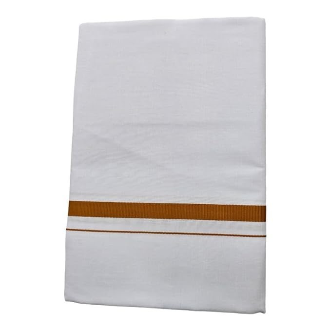 Pure Cotton White Dhoti With Colour Border for Men's | Dhoti for Pooja, Weddings and Other Festivel Occasions