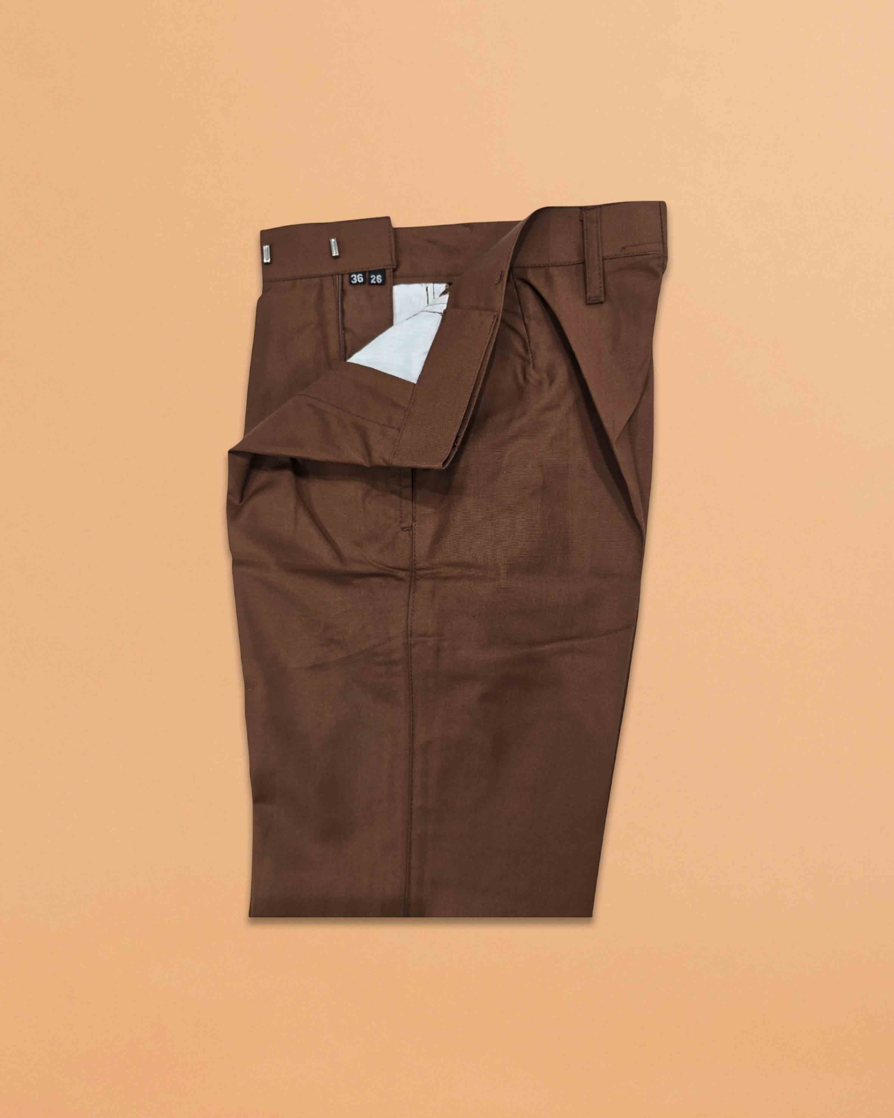 School Uniform - Pant for Boys, Elastic Waist Half Pants l VIVEKANANDA RUST BROWN FULL PANT