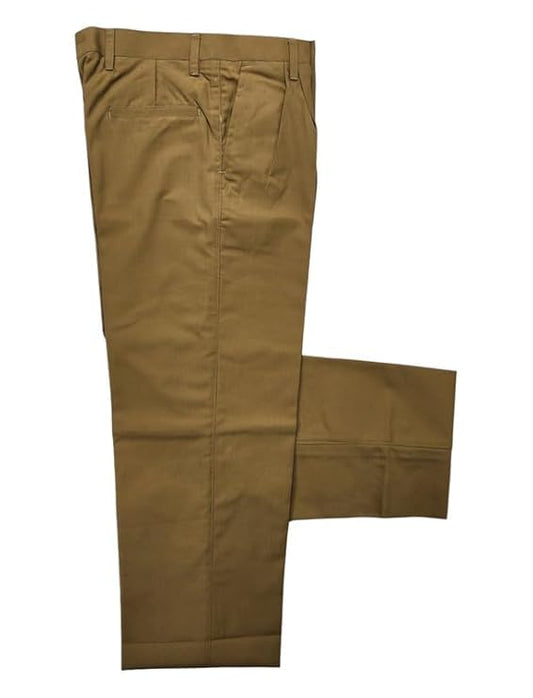 School Uniform - Pant for Boys, Cotton Shorts, Elastic Waist Half Pants, Regular Fit Sports Shorts l KHAKI FULL PANT l