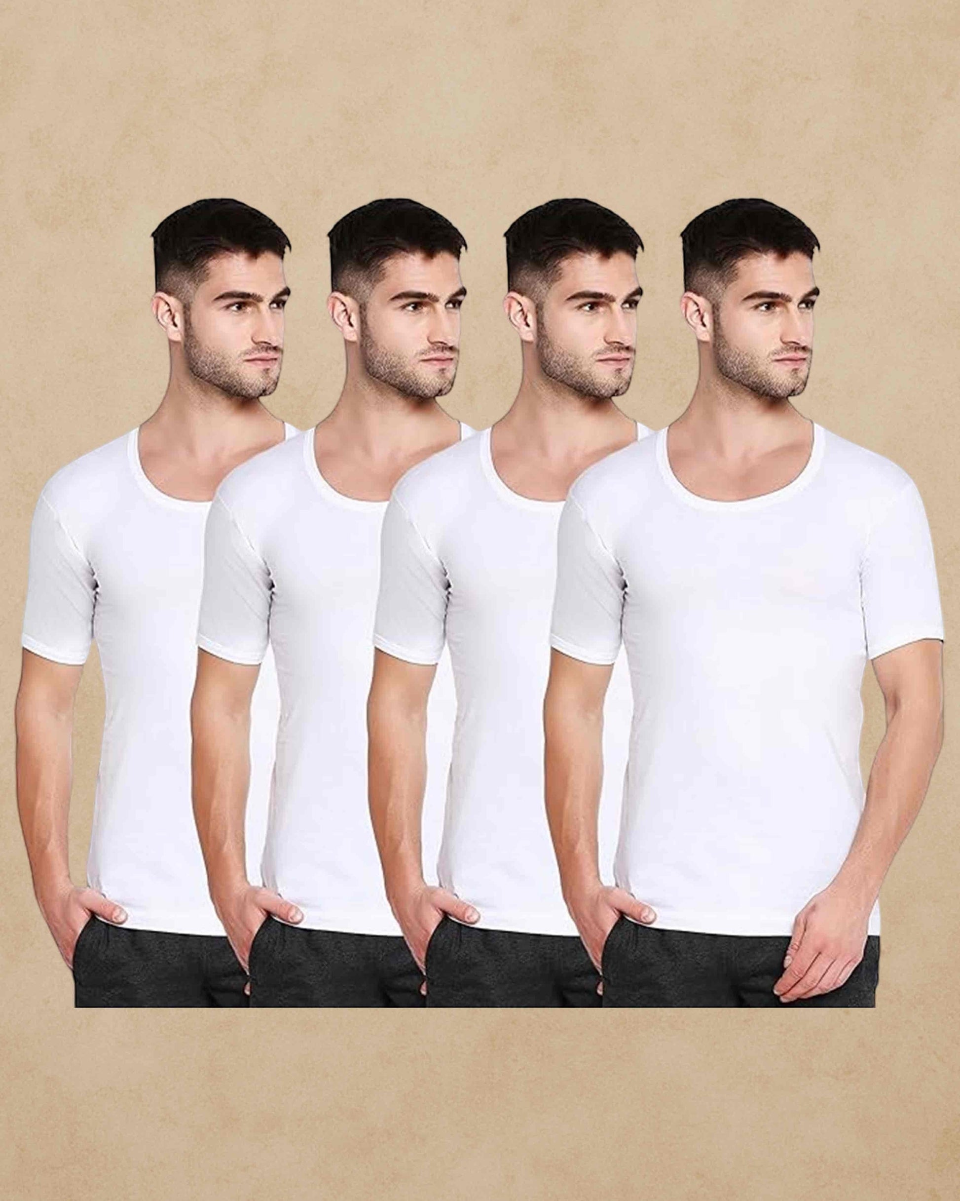 Poomer men's breathable cotton vest three-piece pack