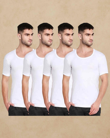 Poomer men's breathable cotton vest three-piece pack