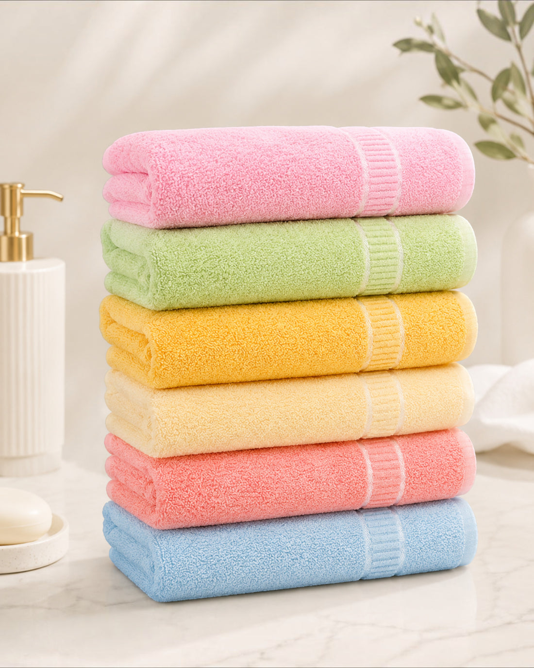 100% Cotton Large Bath Towels for Men & Women – Soft, Highly Absorbent & Quick-Dry – 70×140 cm, 400 GSM, Assorted