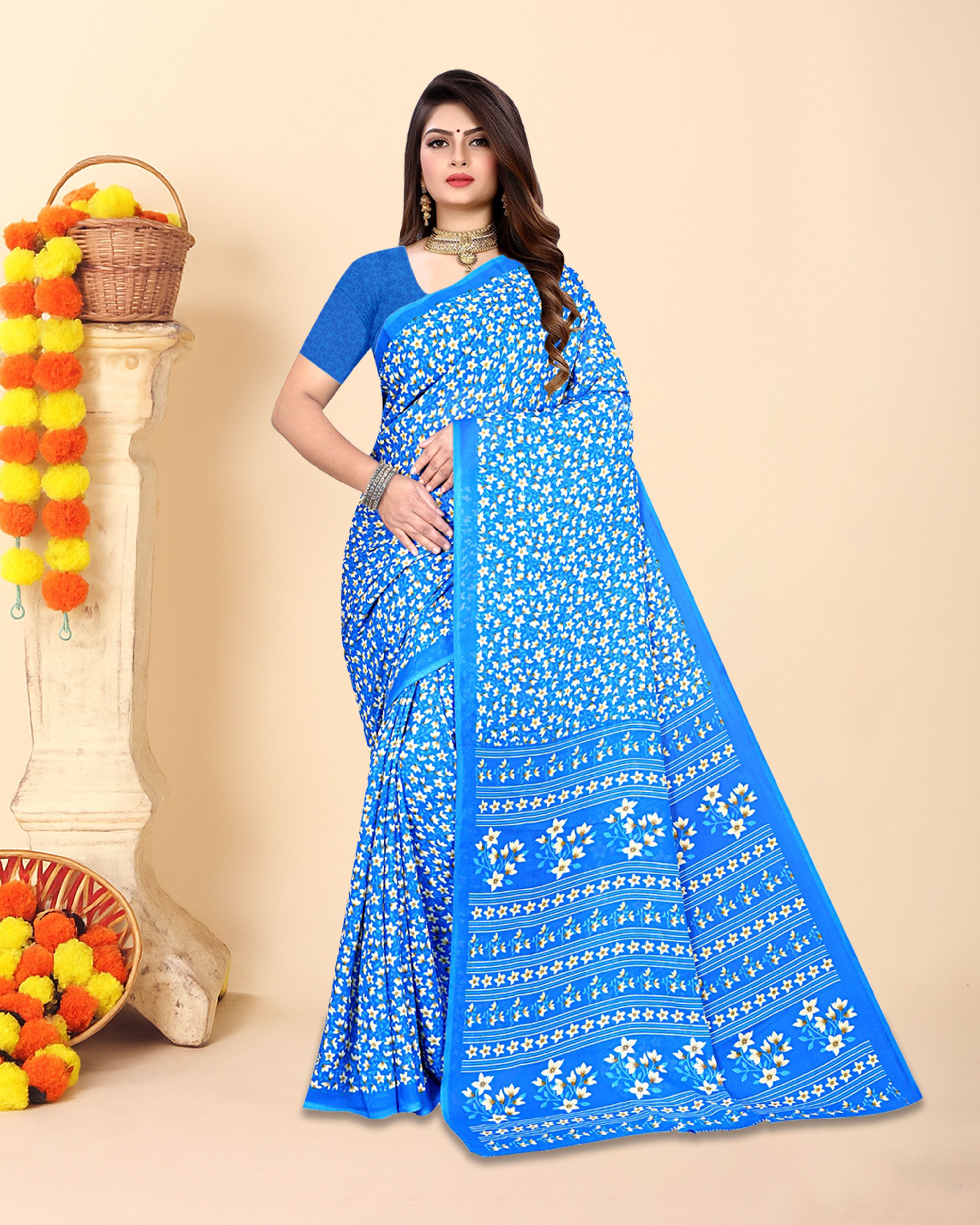 Pack Of Any 2 - Chiffon Sarees Combo