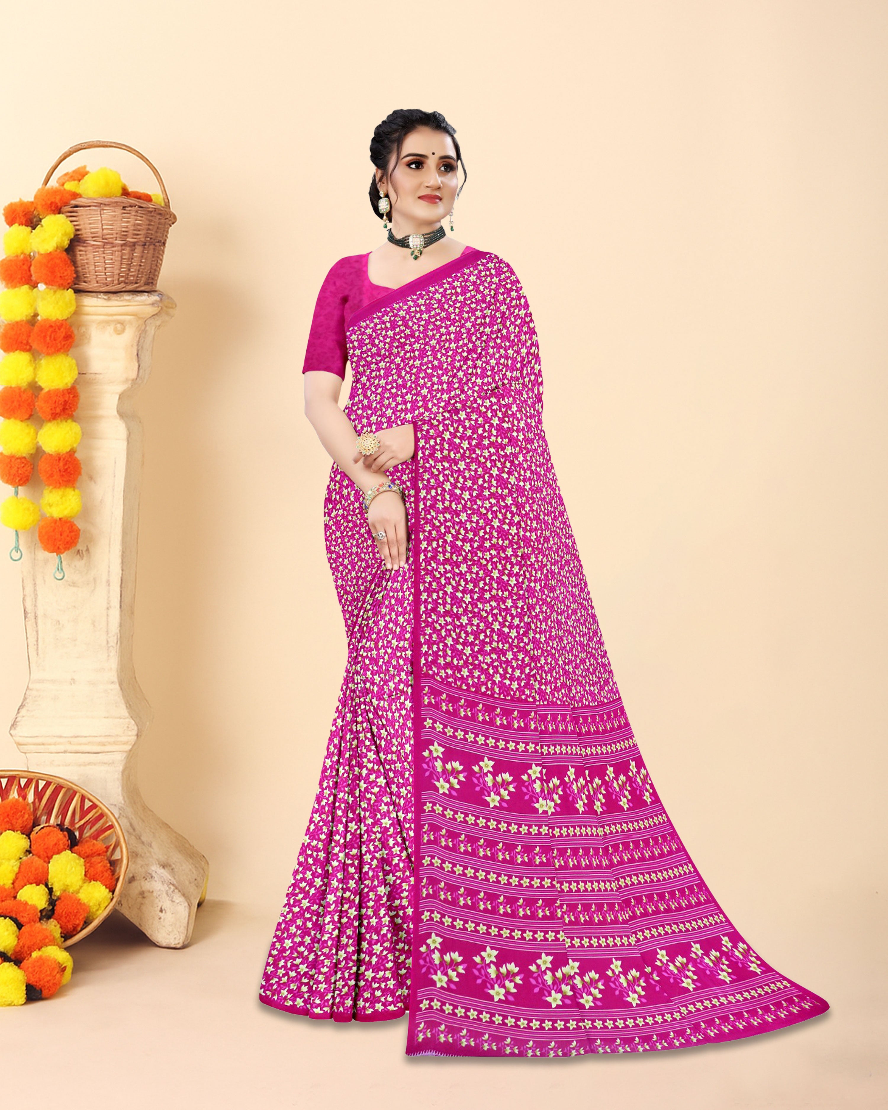 Pack Of Any 2 - Chiffon Sarees Combo