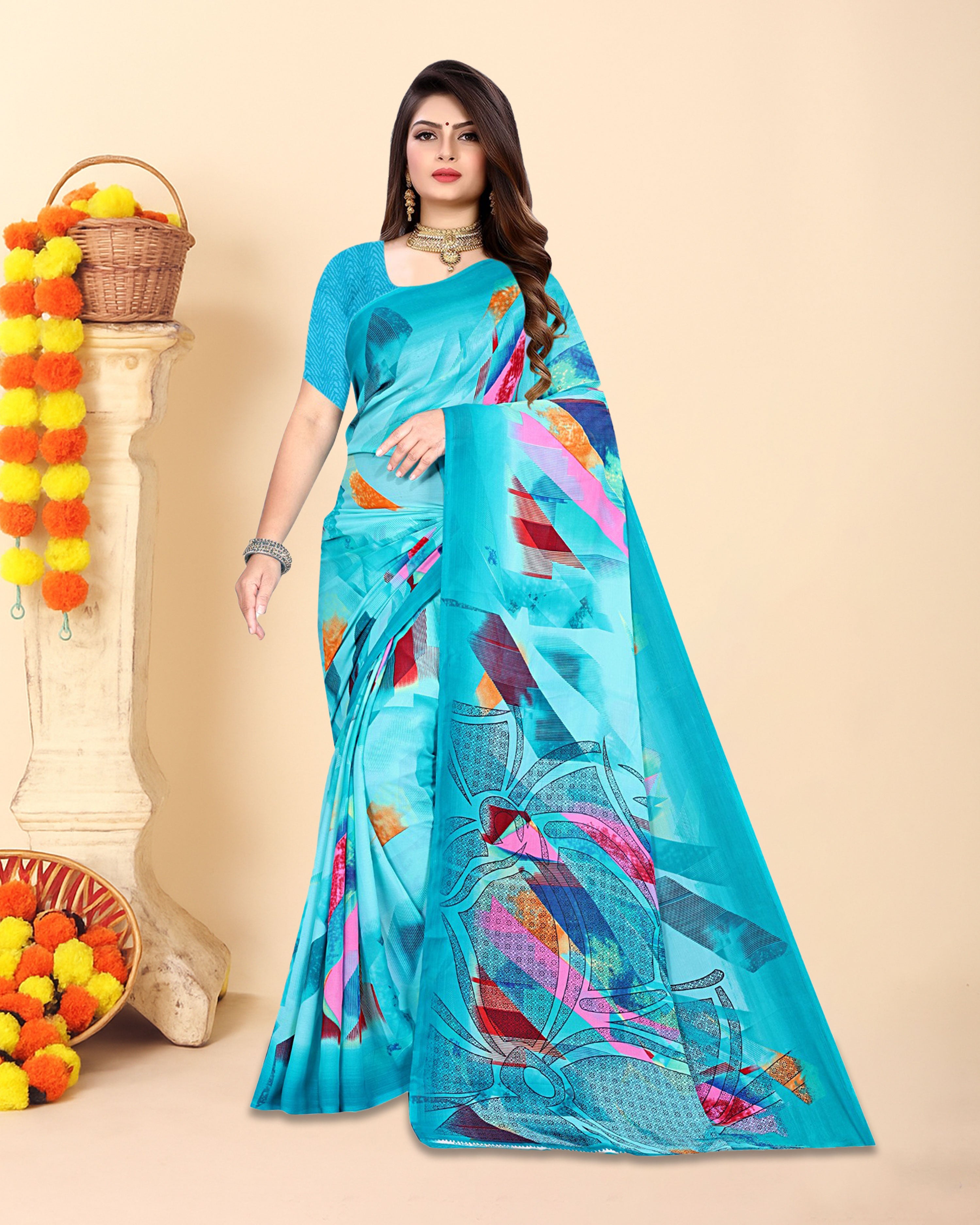 Pack Of Any 2 - Chiffon Sarees Combo