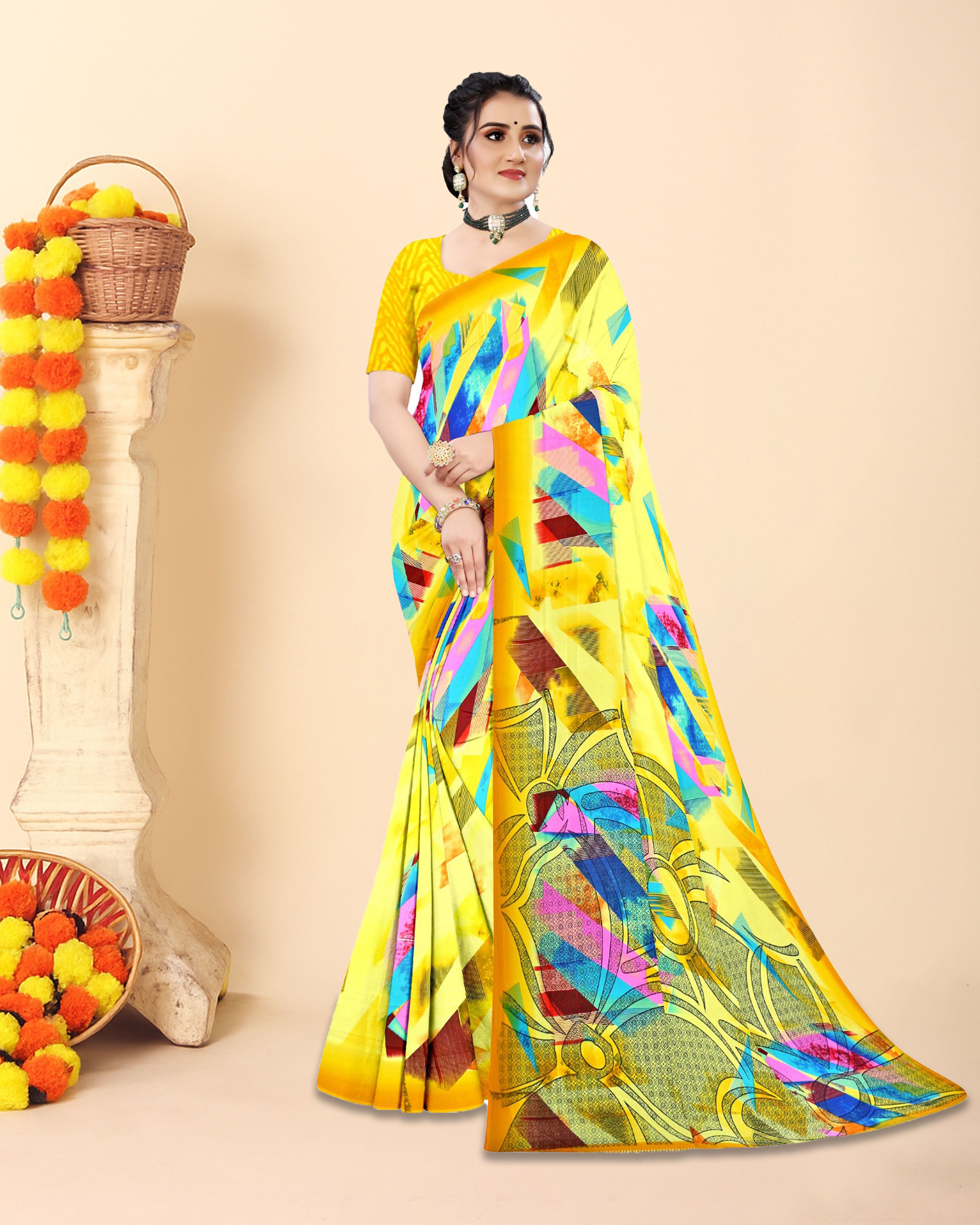 Pack Of Any 2 - Chiffon Sarees Combo