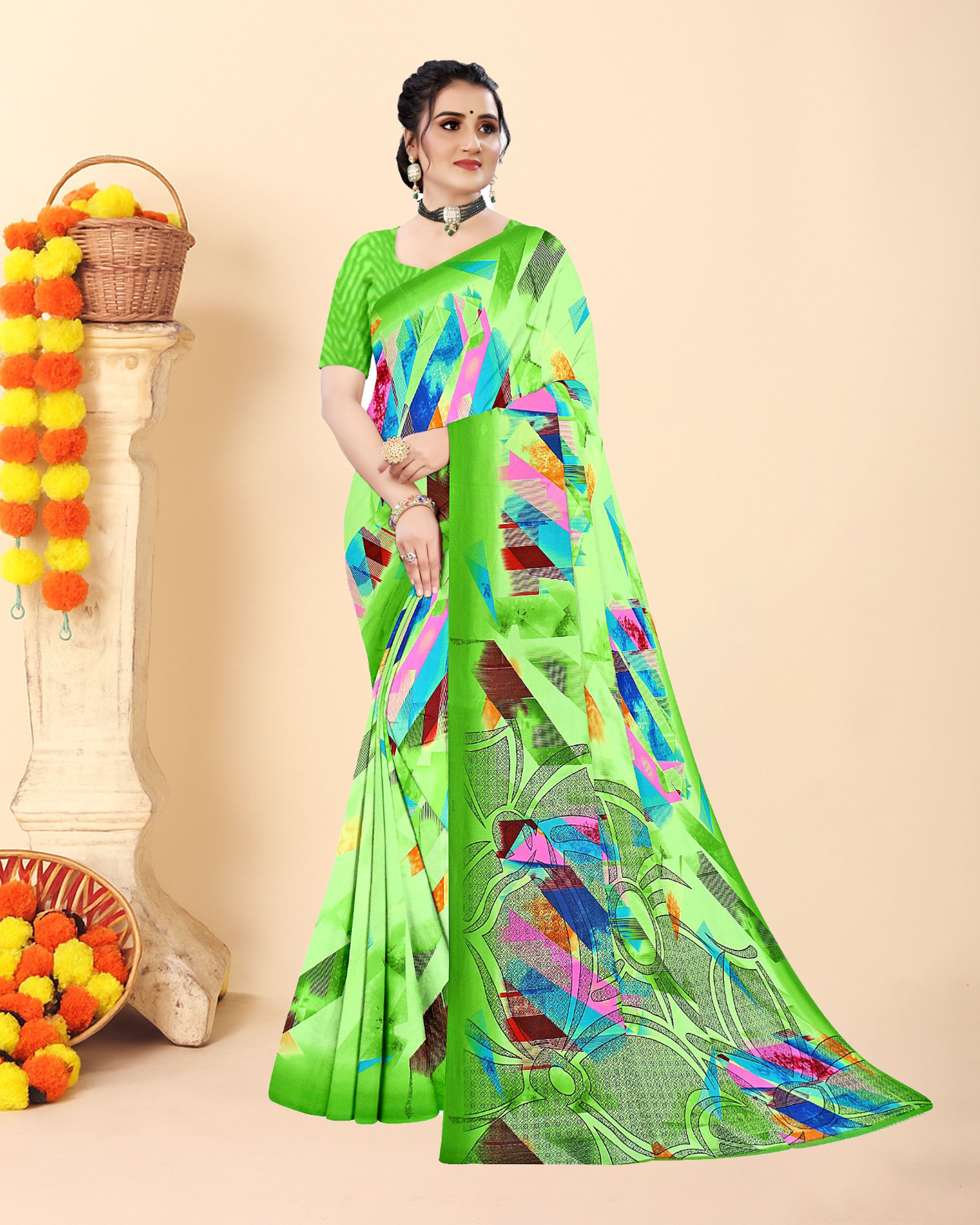 Pack Of Any 2 - Chiffon Sarees Combo