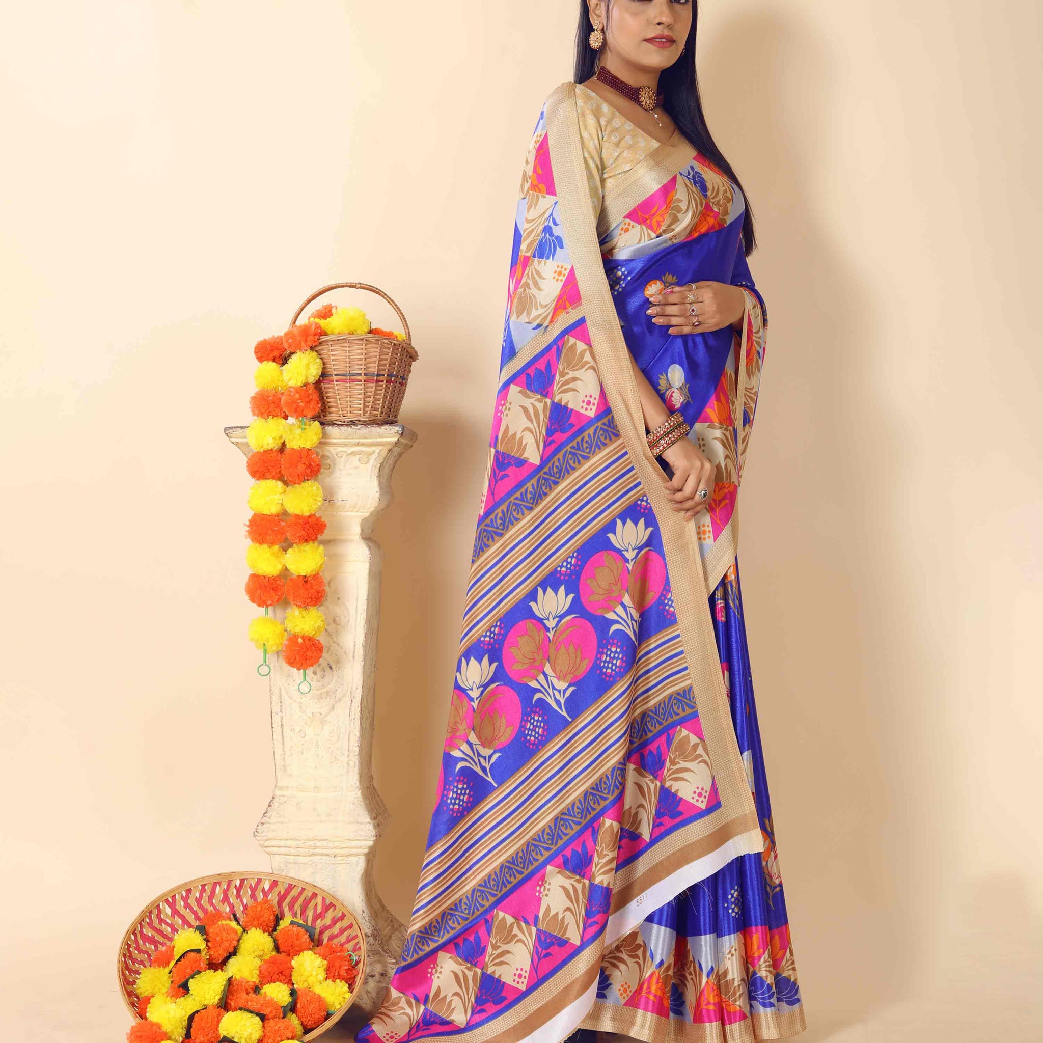 Turkey buttersilk - dark blue