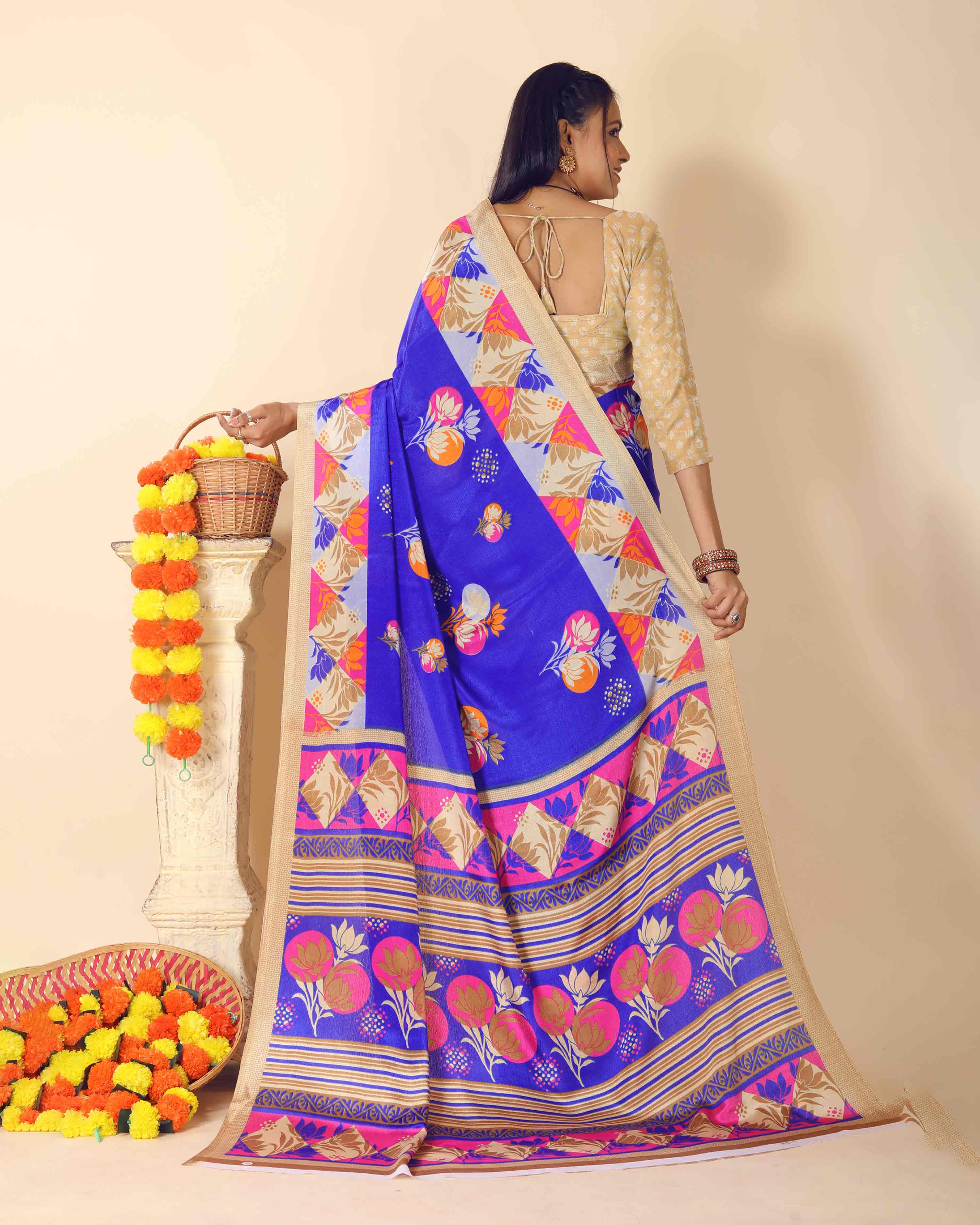 Turkey buttersilk - dark blue