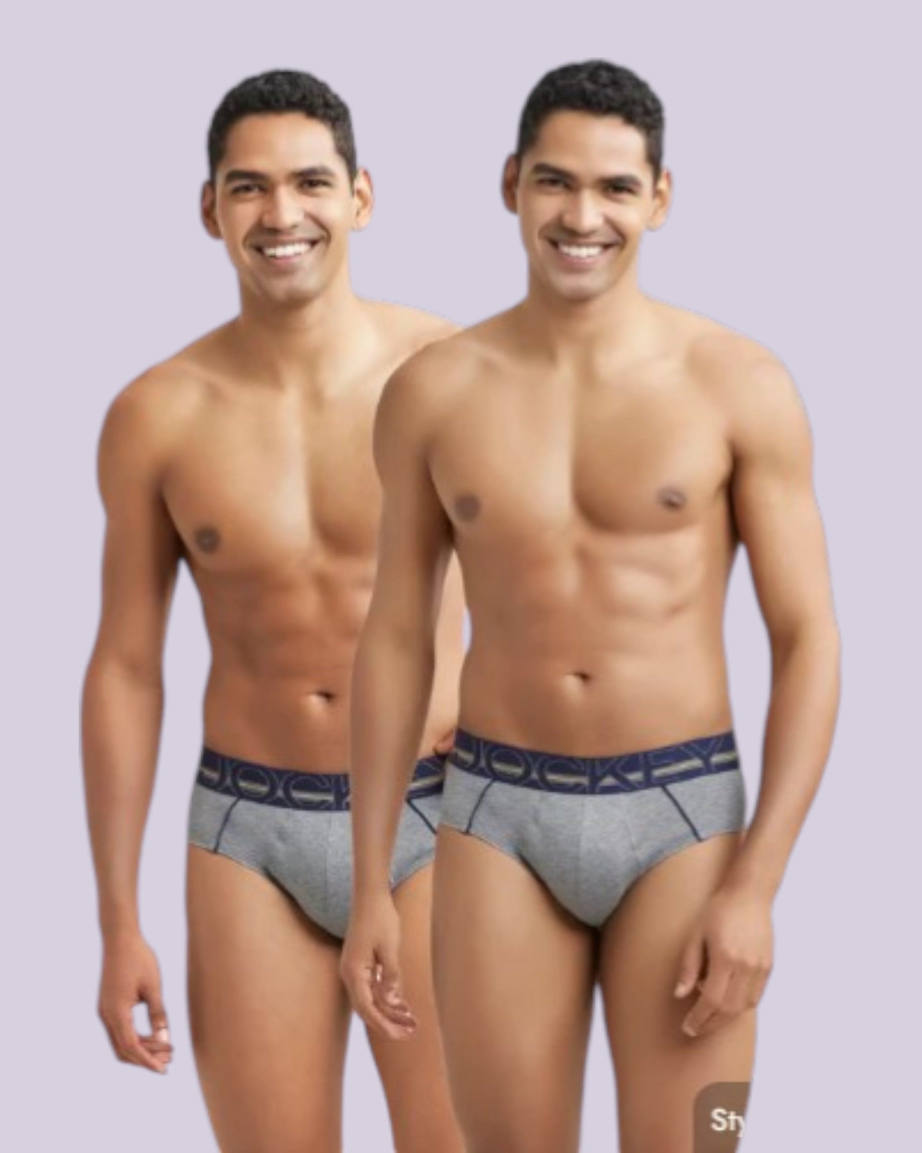 Jockey US14 Men's Super Combed Cotton Solid Brief with Ultrasoft Waistband (Garter Colors May Vary) (Pack of 2)