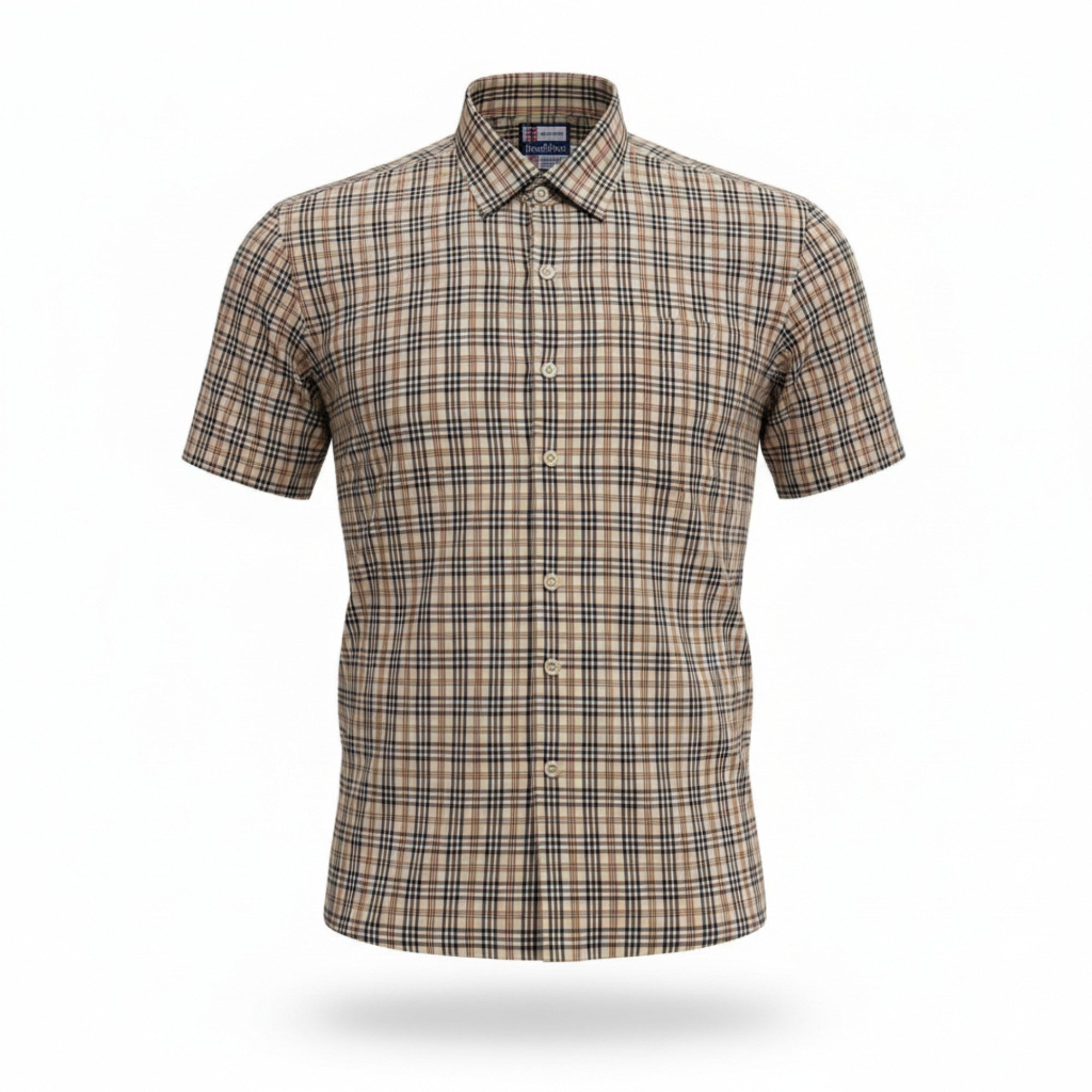 Unisex School Uniform Half Sleeve Shirt, Formal Shirt for Boys and Girls, Readymade Stitched, Pink Checks, TN Std 6-8