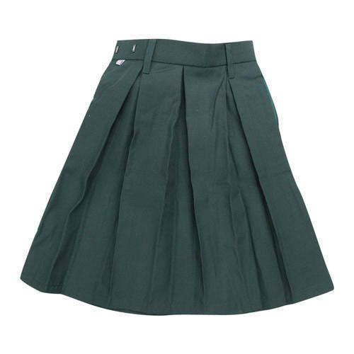 Girls Terrycot One Side Pleated Skirt, Girl's Skirt School Uniform l GREEN SKIRT l