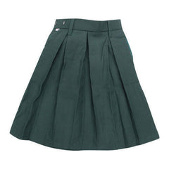 Girls Terrycot One Side Pleated Skirt, Girl's Skirt School Uniform l GREEN SKIRT l
